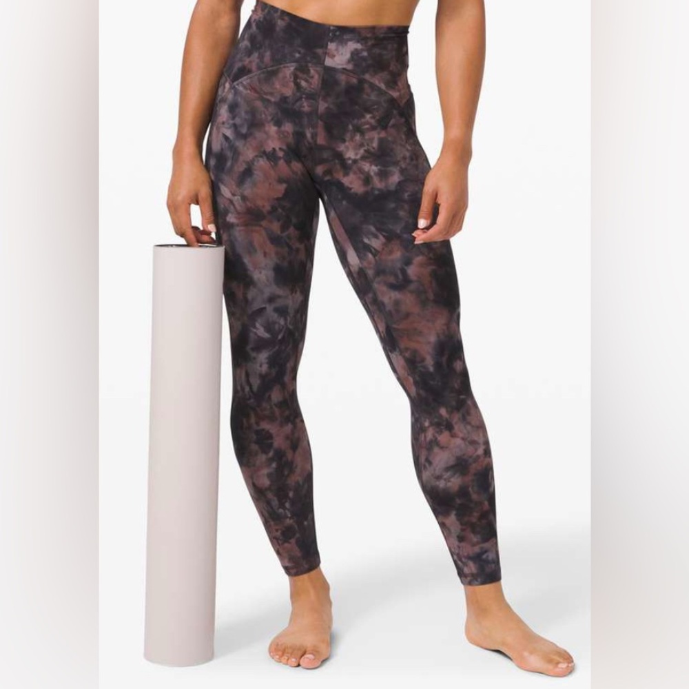 Lululemon LikeNew Diamond Dye Graphite Grey Pink Leggings